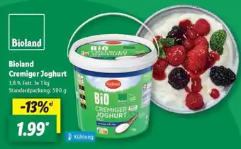 Lidl Bioland Cremiger Joghurt Angebot