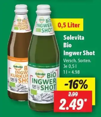 Lidl Solevita Bio Ingwer Shot Angebot