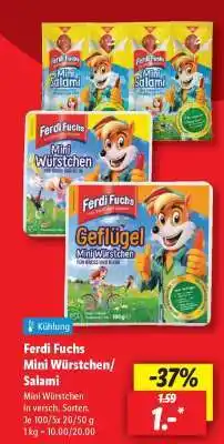 Lidl Ferdi Fuchs Mini Würstchen/Salami Angebot