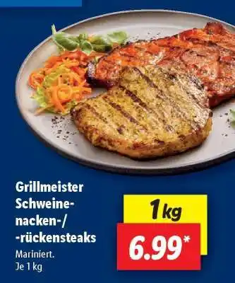 Lidl Grillmeister Schweinenacken-/-rückensteaks Angebot