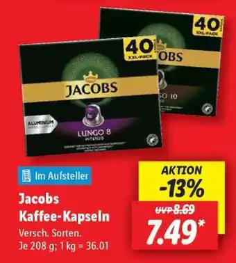 Lidl JACOBS Kaffee- kapseln Angebot