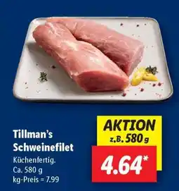 Lidl Tillman’s Schweinefilet Angebot