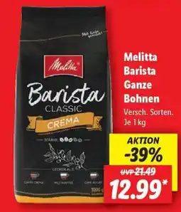 Lidl Melitta Barista Ganze Bohnen Angebot