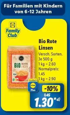 Lidl Bio Rote Linsen Angebot