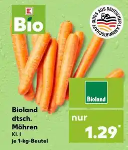 Kaufland Bioland dtsch. Möhren Angebot