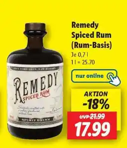 Lidl Remedy Spiced Rum (Rum-Basis) Angebot