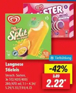 Lidl LANGNESE Stieleis Angebot