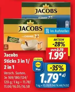 Lidl Jacobs Sticks 3 in 1/2 in 1 Angebot