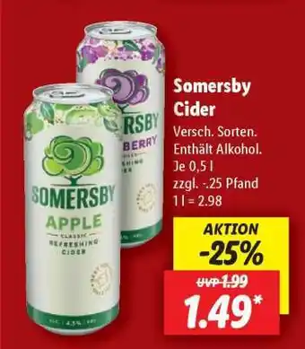 Lidl SOMERSBY Cider Angebot