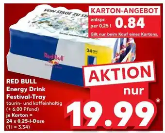 Kaufland RED BULL Energy Drink Festival-Tray Angebot