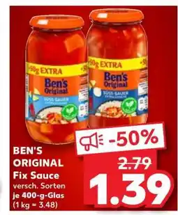 Kaufland BEN'S ORIGINAL Fix Sauce Angebot