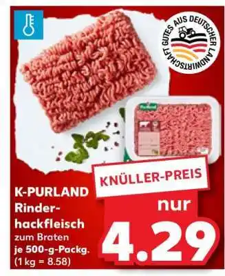 Kaufland K-PURLAND Rinderhackfleisch Angebot