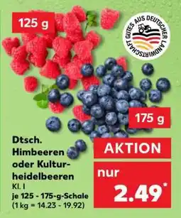 Kaufland Dtsch. Himbeeren oder Kulturheidelbeeren Angebot