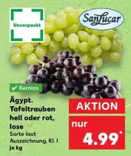 Kaufland Ägypt. Tafeltrauben hell oder rot, lose Angebot