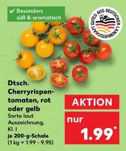 Kaufland Dtsch. Cherryrispentomaten, rot oder gelb Angebot