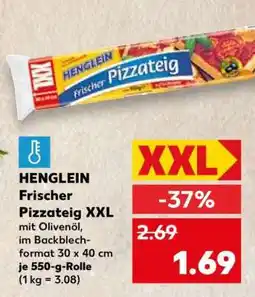Kaufland Henglein Frischer Pizzateig XXL Angebot