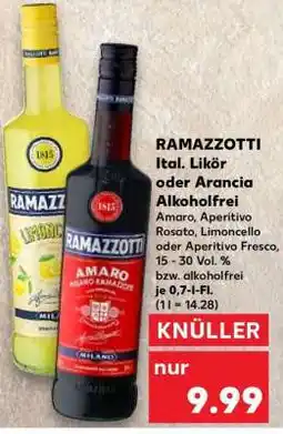 Kaufland RAMAZZOTTI Ital. Likör oder Arancia Alkoholfrei Angebot