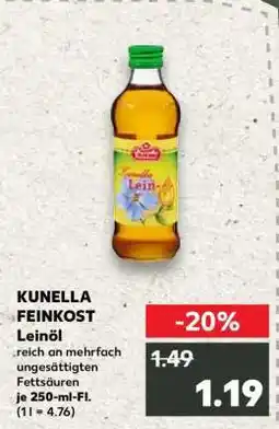 Kaufland KUNELLA FEINKOST Leinöl Angebot