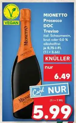 Kaufland MIONETTO Prosecco DOC Treviso Angebot