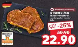 Kaufland K-WERTSCHÄTZE Rinderrumpsteak Angebot