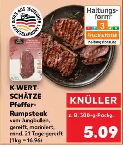Kaufland K-WERT-SCHÄTZE Pfeffer-Rumpsteak Angebot