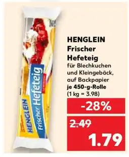 Kaufland HENGLEIN Frischer Hefeteig Angebot