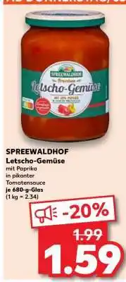 Kaufland SPREEWALDHOF Letscho-Gemüse Angebot