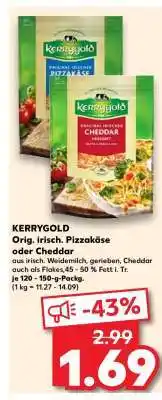 Kaufland KERRYGOLD Orig. irisch. Pizzakäse oder Cheddar Angebot