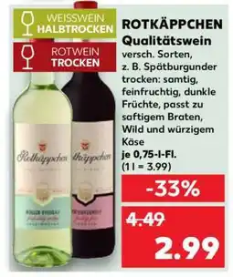Kaufland ROTKÄPPCHEN Qualitätswein Angebot