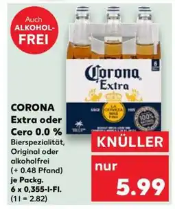 Kaufland CORONA Extra oder Cero 0.0 % Angebot