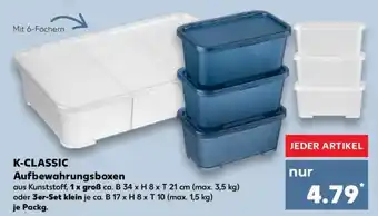 Kaufland K-CLASSIC Aufbewahrungsboxen Angebot