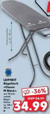Kaufland LEIFHEIT Bügeltisch Classic M Black Angebot