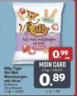 Famila Nord Ost Billy Tiger Bio Mini Maisstangen mit Hirse Angebot