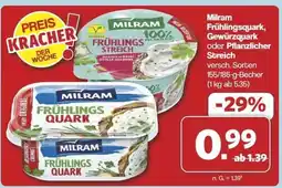 Famila Nord Ost Milram Frühlingsquark, Gewürzquark oder Pflanzlicher Streich Angebot
