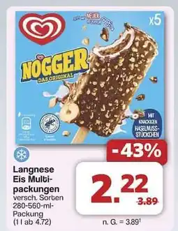 Famila Nord Ost LANGNESE Eis-Multipackungen Angebot
