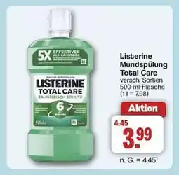 Famila Nord Ost Listerine Mundspülung Total Care Angebot