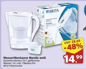Famila Nord Ost Wasserfilterkanne Marella weiß Angebot