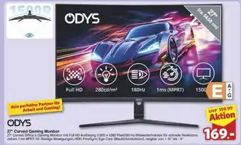 Famila Nord Ost ODYS 27 Curved Gaming Monitor Angebot