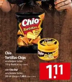 Famila Nord Ost Chio Tortillas-Chips oder Chio Dip! Angebot