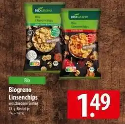 Famila Nord Ost Biogreno Linsenchips Angebot