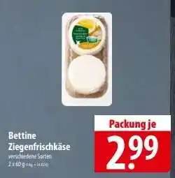 Famila Nord Ost BETTINE Ziegenfrischkäse Angebot