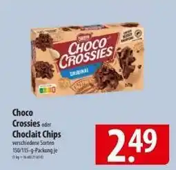 Famila Nord Ost Choco Crossies oder Choclait Chips Angebot