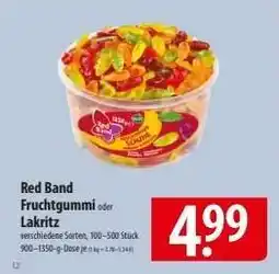 Famila Nord Ost Red Band Fruchtgummi oder Lakritz Angebot