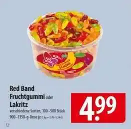 Famila Nord Ost Red Band Fruchtgummi oder Lakritz Angebot