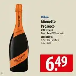 Famila Nord Ost MIONETTO Prosecco Angebot