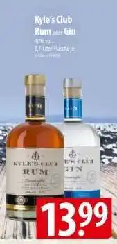 Famila Nord Ost KYLE'S CLUB Rum oder Gin Angebot