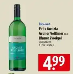 Famila Nord Ost Felix Austria Grüner Veltliner oder Blauer Zweigelt Angebot