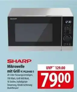 Famila Nord Ost SHARP Mikrowelle mit Grill YC-PG204AE-S Angebot