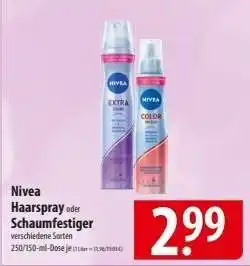 Famila Nord Ost NIVEA Haarspray oder Schaumfestiger Angebot