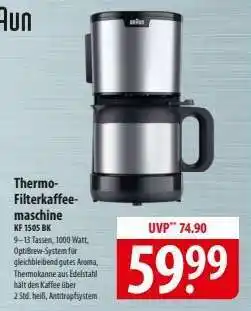 Famila Nord Ost Thermo-Filterkaffeemaschine KF 1505 BK Angebot